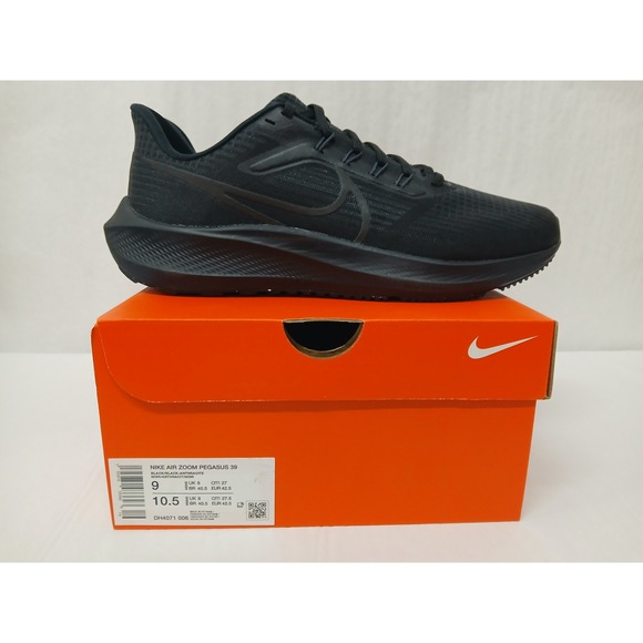 Nike‎ Air Zoom Pegasus 39 Black Running Shoes Mens Size 9 Athletic Sneakers